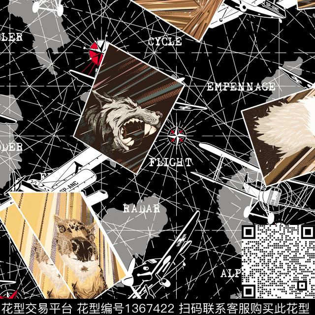 男装满版花大牌风秋冬华亿平台数码印花华亿平台下载（图片编号: 1367422） - 瓦栏（Walan）