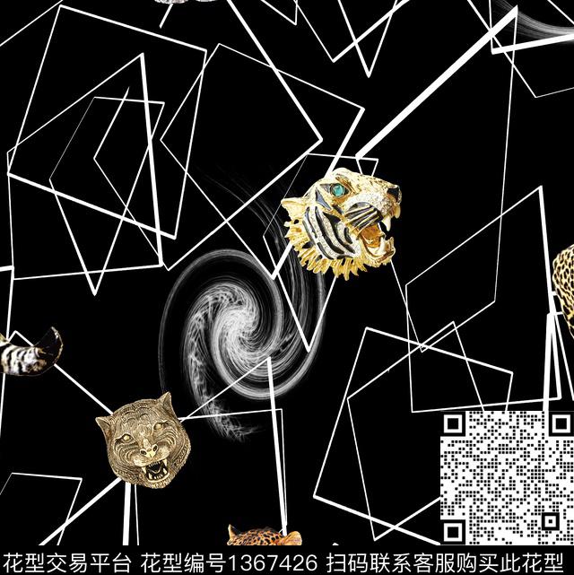 男装满版花老虎动物数码印花华亿平台下载（图片编号: 1367426） - 瓦栏（Walan）