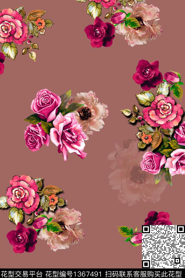 旗袍香云纱真丝数码印花华亿平台下载（图片编号: 1367491） - 瓦栏（Walan）