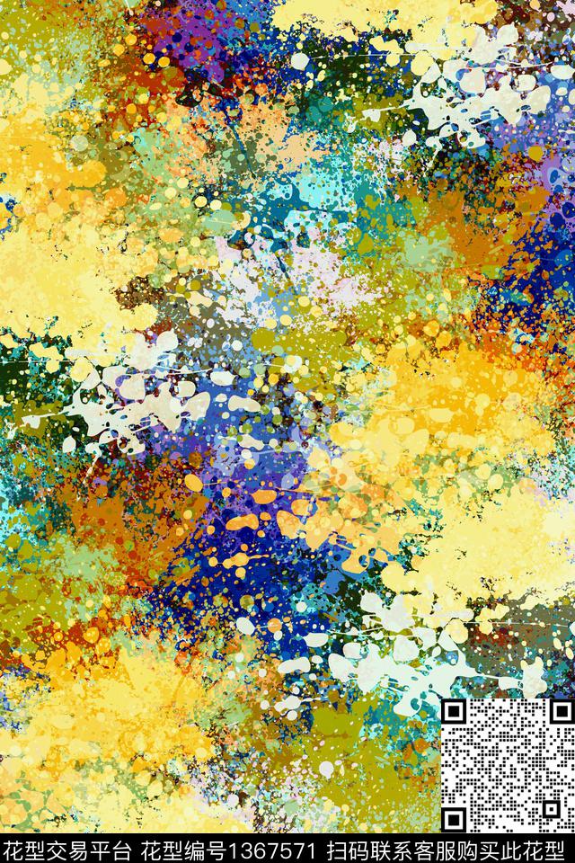 抽象男装户外家居服数码印花华亿平台下载（图片编号: 1367571） - 瓦栏（Walan）