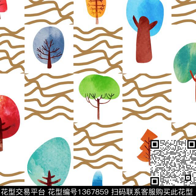 字母卡通动物植物数码印花华亿平台下载（图片编号: 1367859） - 瓦栏（Walan）