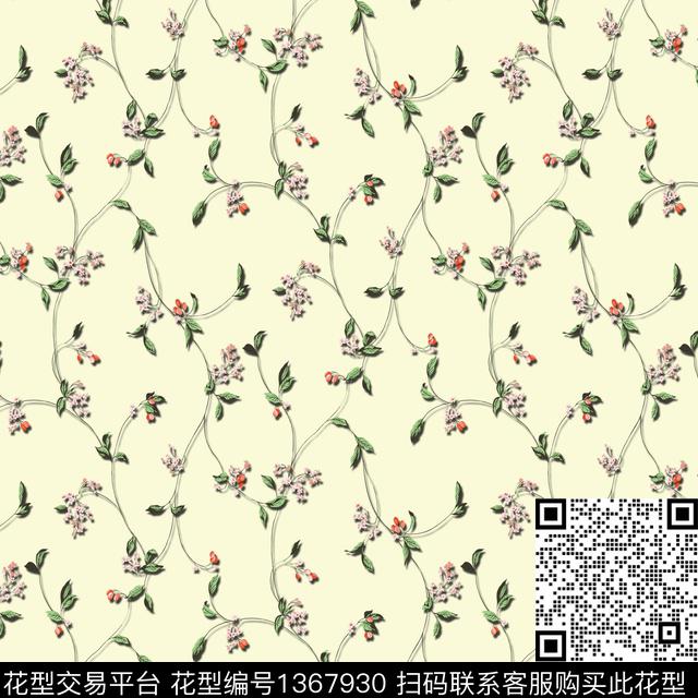 花卉大牌风年轻女性数码印花华亿平台下载（图片编号: 1367930） - 瓦栏（Walan）