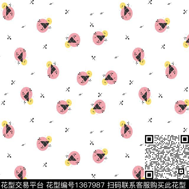 几何卡通动物小清新数码印花华亿平台下载（图片编号: 1367987） - 瓦栏（Walan）