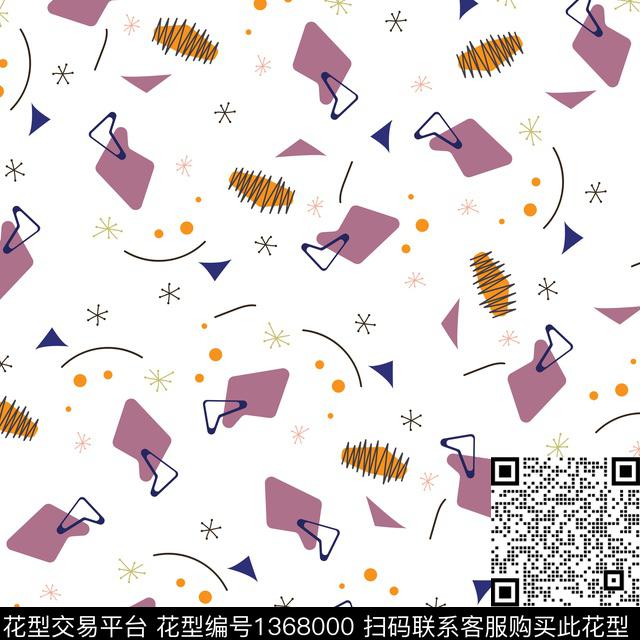 几何卡通动物小清新数码印花华亿平台下载（图片编号: 1368000） - 瓦栏（Walan）