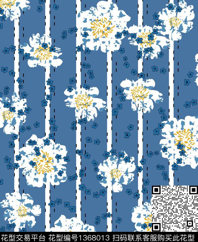 连衣裙女装花卉传统印花华亿平台下载（图片编号: 1368013） - 瓦栏（Walan）