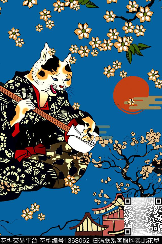 女装定位花卡通花卉数码印花华亿平台下载（图片编号: 1368062） - 瓦栏（Walan）