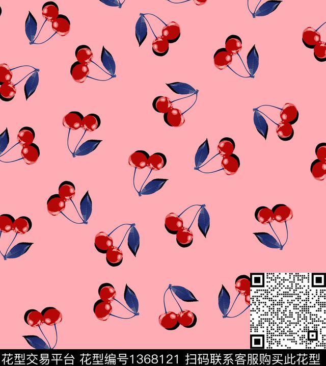 樱桃数码印花华亿平台下载（图片编号: 1368121） - 瓦栏（Walan）