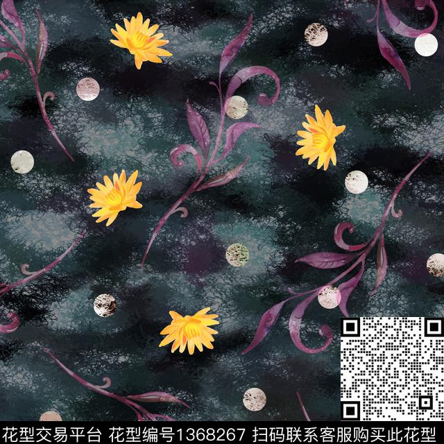 绿植树叶数码华亿平台花卉数码印花华亿平台下载（图片编号: 1368267） - 瓦栏（Walan）