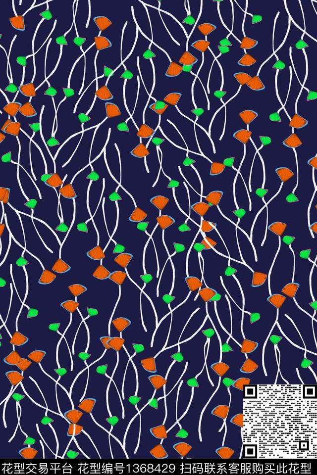 几何简约小碎花数码印花华亿平台下载（图片编号: 1368429） - 瓦栏（Walan）