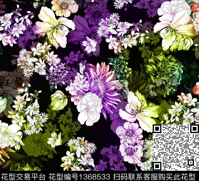 炫彩大牌风热带华亿平台数码印花华亿平台下载（图片编号: 1368533） - 瓦栏（Walan）