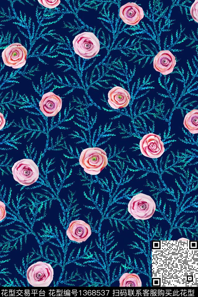 花卉小碎花满版散花数码印花华亿平台下载（图片编号: 1368537） - 瓦栏（Walan）