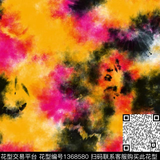 趋势华亿平台扎染华亿平台绘画数码印花华亿平台下载（图片编号: 1368580） - 瓦栏（Walan）