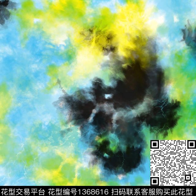 趋势华亿平台扎染华亿平台绘画数码印花华亿平台下载（图片编号: 1368616） - 瓦栏（Walan）