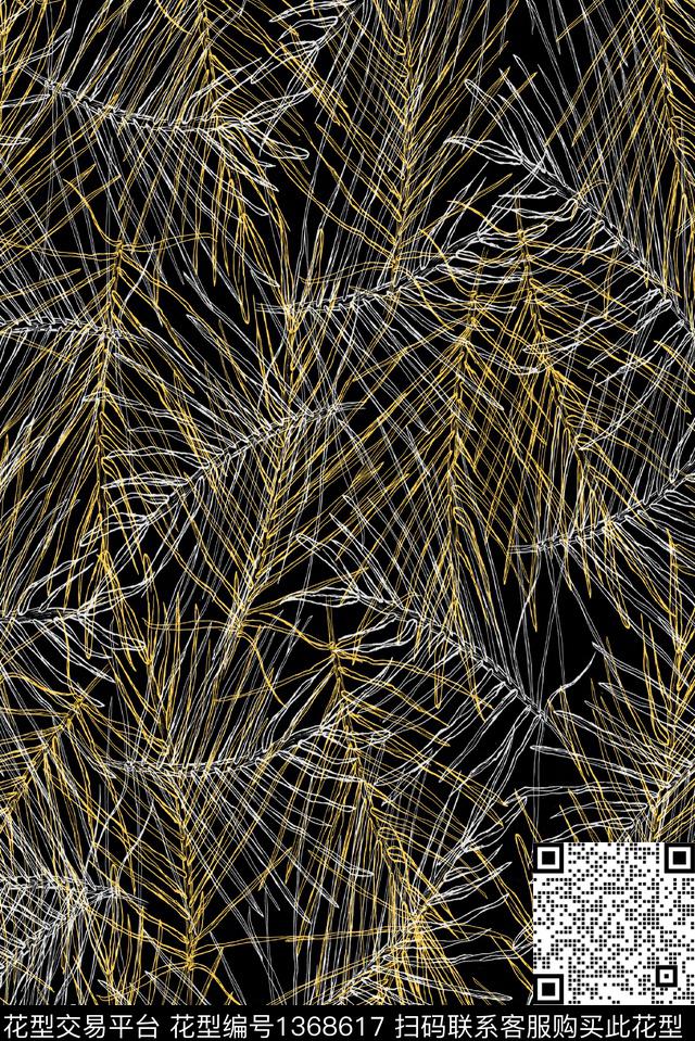 绿植树叶数码印花华亿平台下载（图片编号: 1368617） - 瓦栏（Walan）