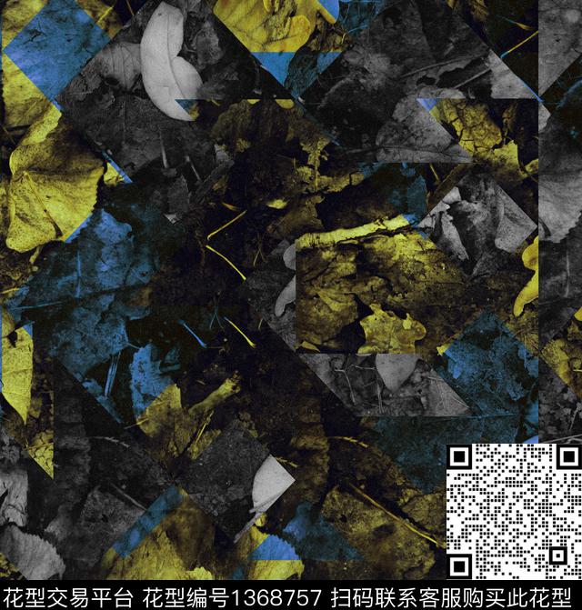 复古抽象男装大牌风数码印花华亿平台下载（图片编号: 1368757） - 瓦栏（Walan）