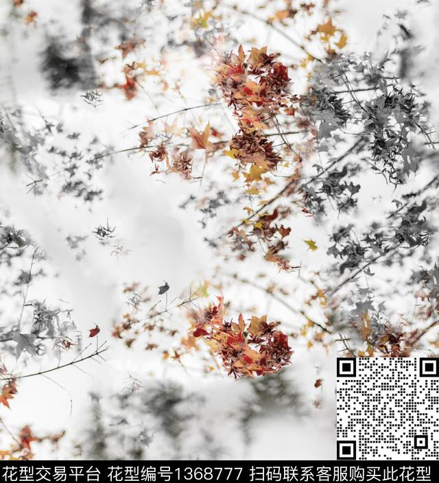 复古抽象男装大牌风数码印花华亿平台下载（图片编号: 1368777） - 瓦栏（Walan）