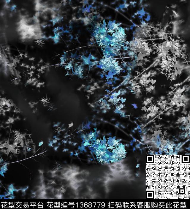 复古抽象男装大牌风数码印花华亿平台下载（图片编号: 1368779） - 瓦栏（Walan）