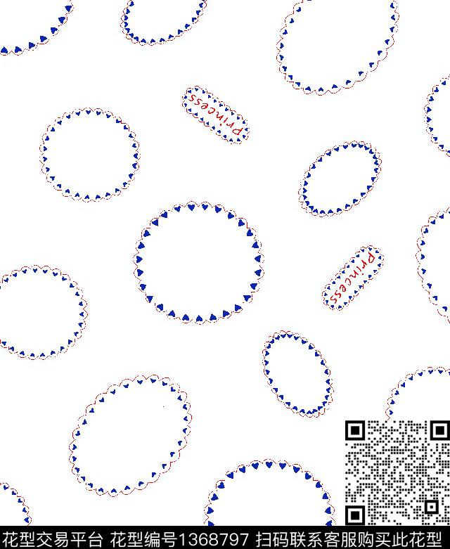 几何字母爱心传统印花华亿平台下载（图片编号: 1368797） - 瓦栏（Walan）