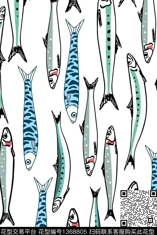 鱼趣味水产传统印花华亿平台下载（图片编号: 1368805） - 瓦栏（Walan）