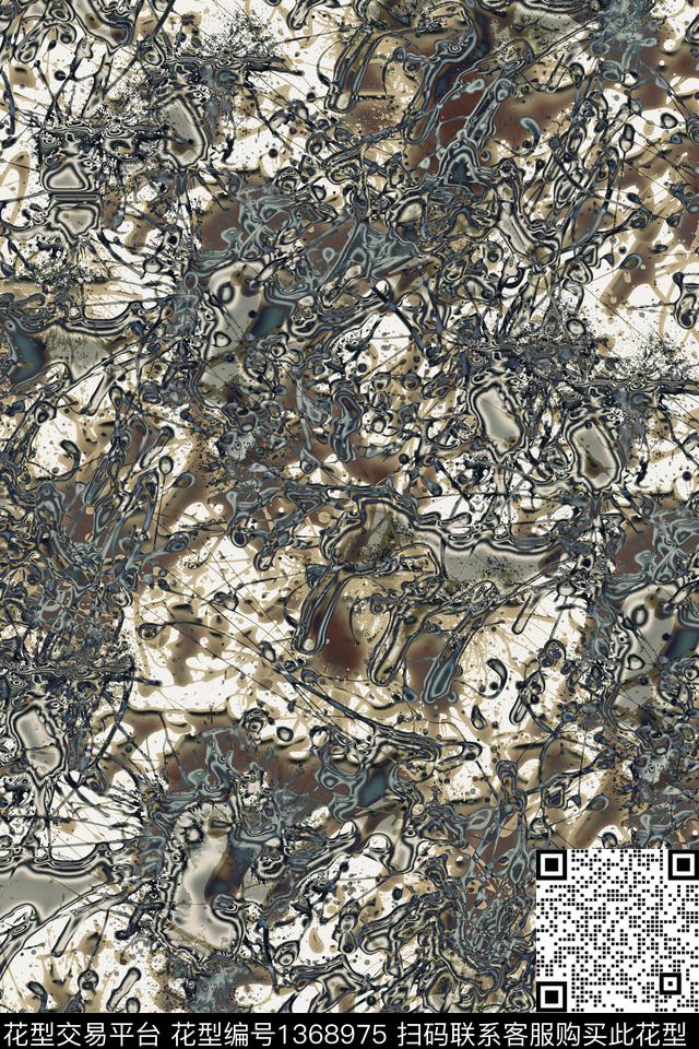 抽象男装户外家居服数码印花华亿平台下载（图片编号: 1368975） - 瓦栏（Walan）