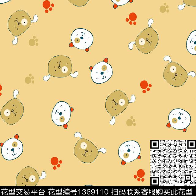 几何卡通动物抽象数码印花华亿平台下载（图片编号: 1369110） - 瓦栏（Walan）