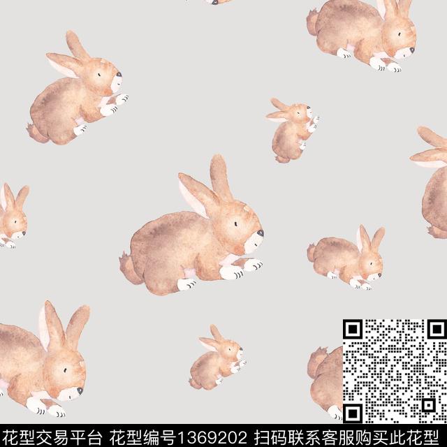 可爱卡通动物趣味数码印花华亿平台下载（图片编号: 1369202） - 瓦栏（Walan）