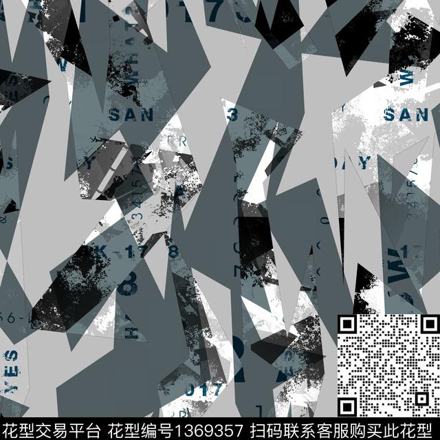 几何抽象男装大牌风传统印花华亿平台下载（图片编号: 1369357） - 瓦栏（Walan）