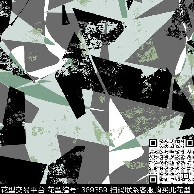 几何抽象男装大牌风传统印花华亿平台下载（图片编号: 1369359） - 瓦栏（Walan）