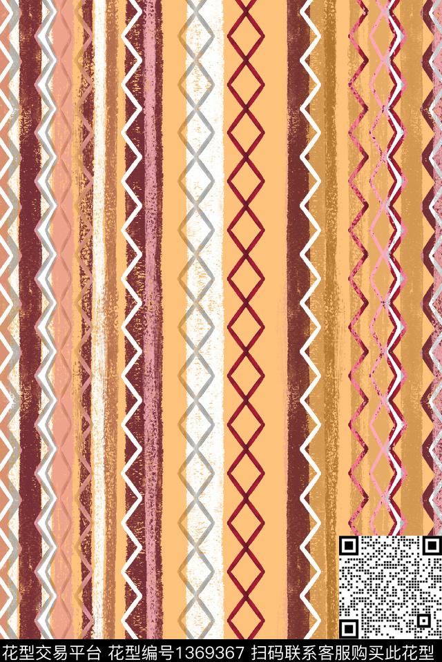 几何大牌风休闲数码印花华亿平台下载（图片编号: 1369367） - 瓦栏（Walan）