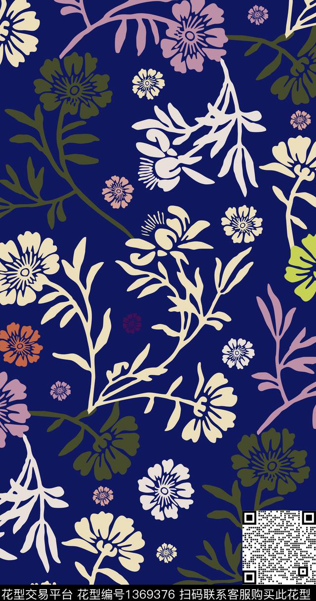 窗帘植物落叶传统印花华亿平台下载（图片编号: 1369376） - 瓦栏（Walan）