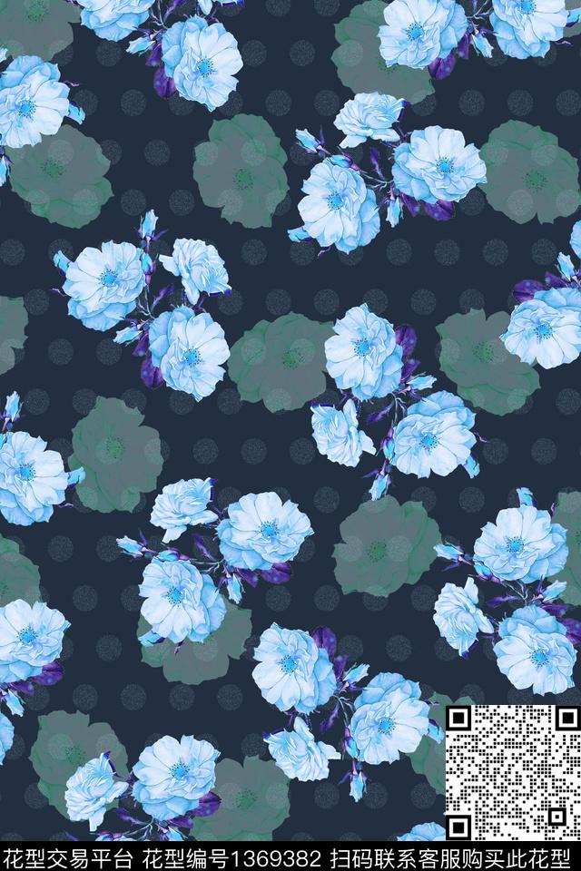 花卉花瓣大牌风数码印花华亿平台下载（图片编号: 1369382） - 瓦栏（Walan）