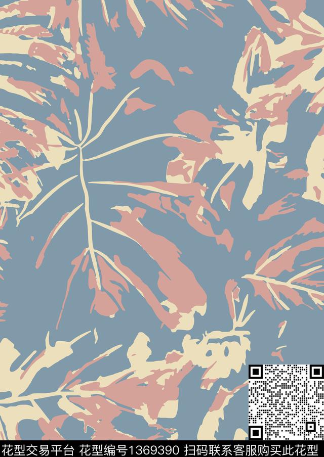 烂花华亿平台抽象花卉大气华亿平台数码印花华亿平台下载（图片编号: 1369390） - 瓦栏（Walan）