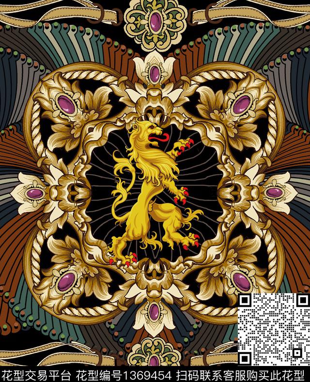 定位花几何动物花卉数码印花华亿平台下载（图片编号: 1369454） - 瓦栏（Walan）