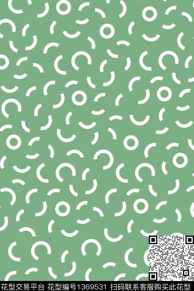 几何大牌风抽象传统印花华亿平台下载（图片编号: 1369531） - 瓦栏（Walan）