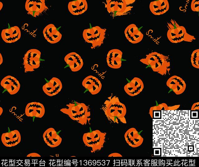 万圣节欧美卡通数码印花华亿平台下载（图片编号: 1369537） - 瓦栏（Walan）