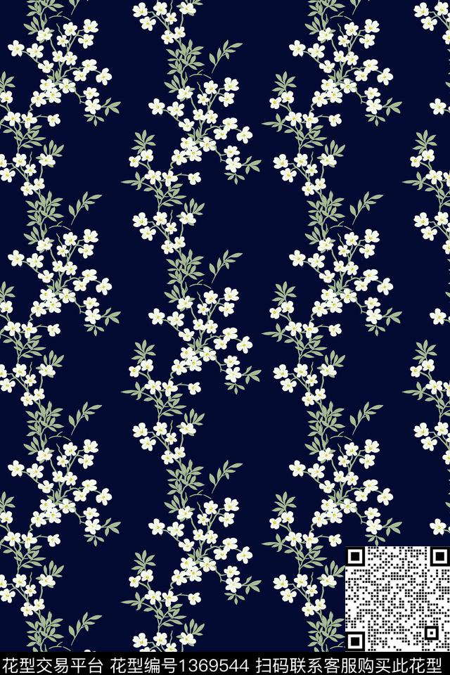 时尚简约花卉数码印花华亿平台下载（图片编号: 1369544） - 瓦栏（Walan）