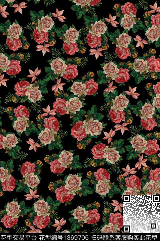 旗袍香云纱真丝数码印花华亿平台下载（图片编号: 1369705） - 瓦栏（Walan）