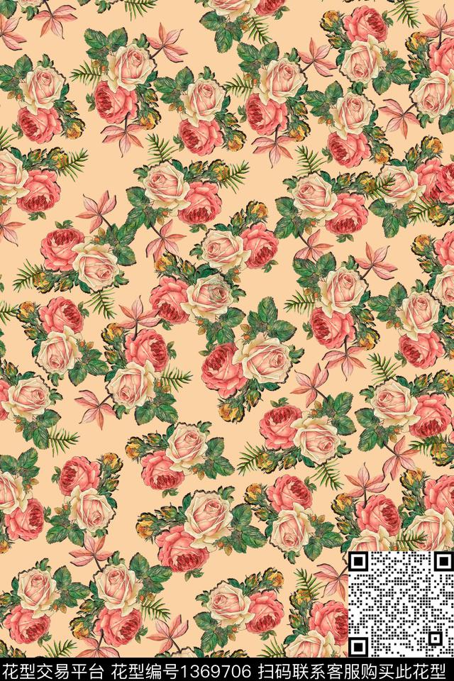 旗袍香云纱真丝数码印花华亿平台下载（图片编号: 1369706） - 瓦栏（Walan）