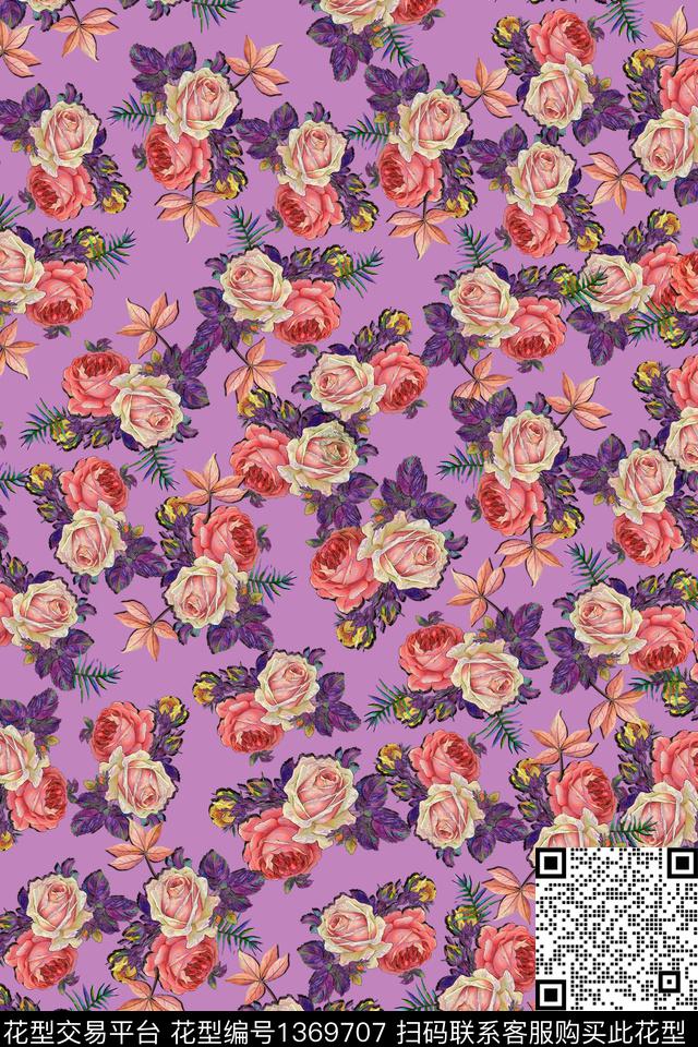 旗袍香云纱真丝数码印花华亿平台下载（图片编号: 1369707） - 瓦栏（Walan）