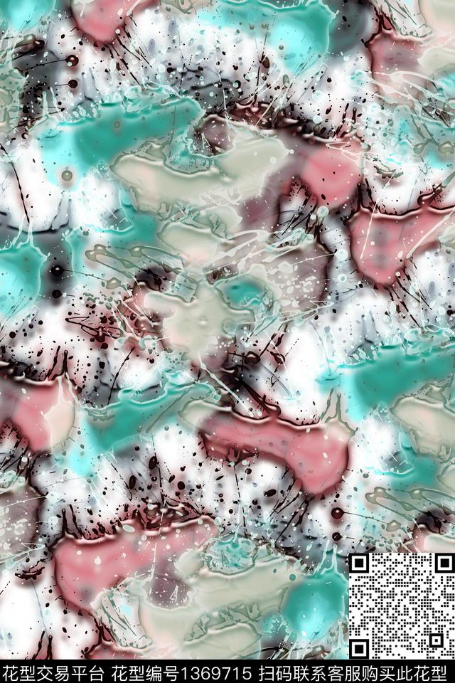 抽象男装户外家居服数码印花华亿平台下载（图片编号: 1369715） - 瓦栏（Walan）