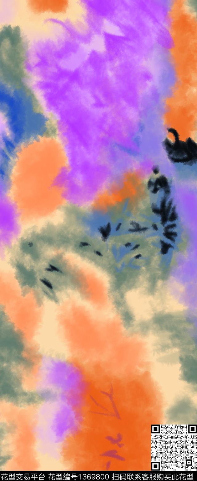 趋势华亿平台扎染华亿平台绘画传统印花华亿平台下载（图片编号: 1369800） - 瓦栏（Walan）