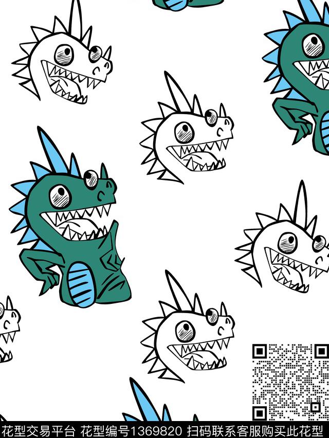 恐龙童装卡通传统印花华亿平台下载（图片编号: 1369820） - 瓦栏（Walan）