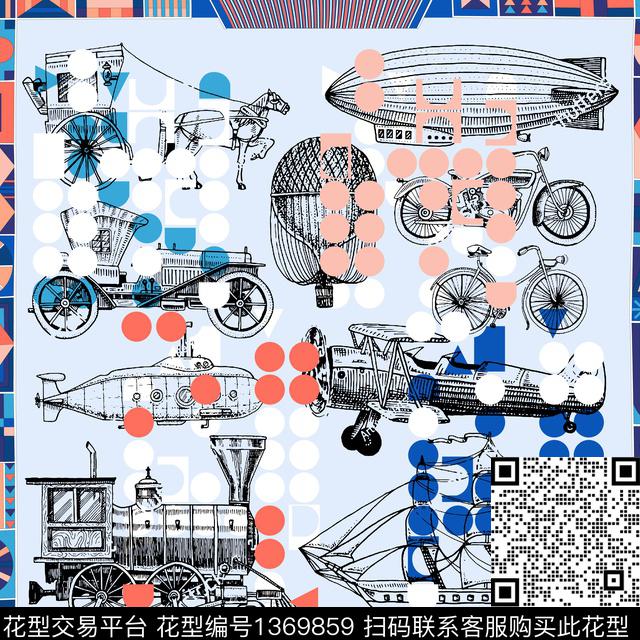 丝巾定位花时尚插画数码印花华亿平台下载（图片编号: 1369859） - 瓦栏（Walan）