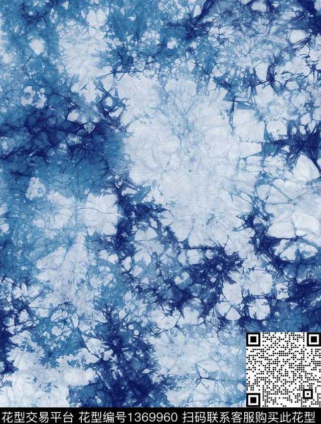 肌理定位花扎染华亿平台数码印花华亿平台下载（图片编号: 1369960） - 瓦栏（Walan）