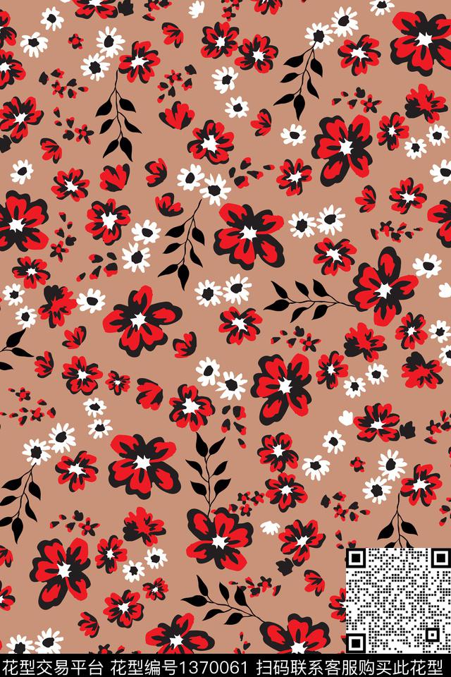 抽象花卉花卉大牌风数码印花华亿平台下载（图片编号: 1370061） - 瓦栏（Walan）