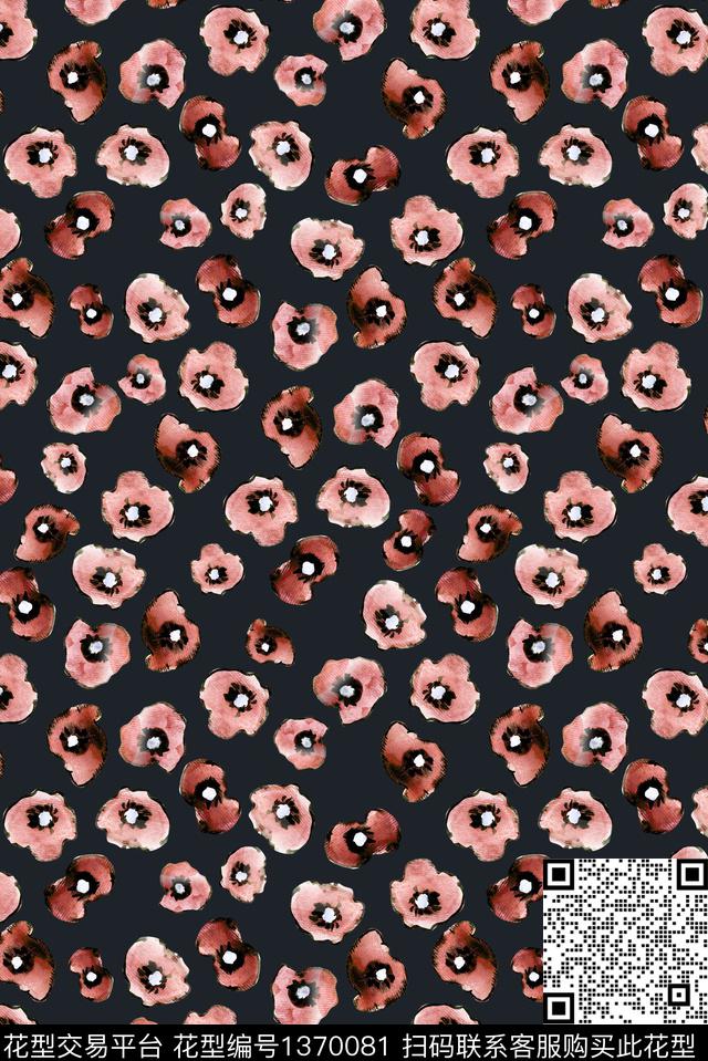 深圳花卉手绘数码印花华亿平台下载（图片编号: 1370081） - 瓦栏（Walan）