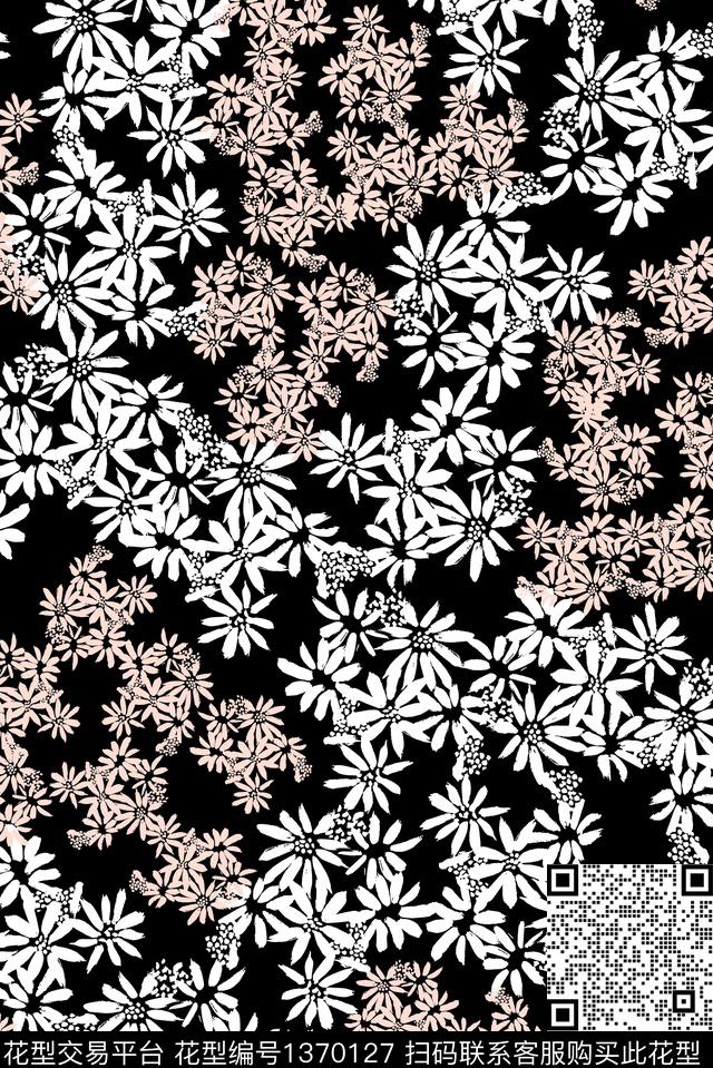 花卉大牌风小碎花数码印花华亿平台下载（图片编号: 1370127） - 瓦栏（Walan）