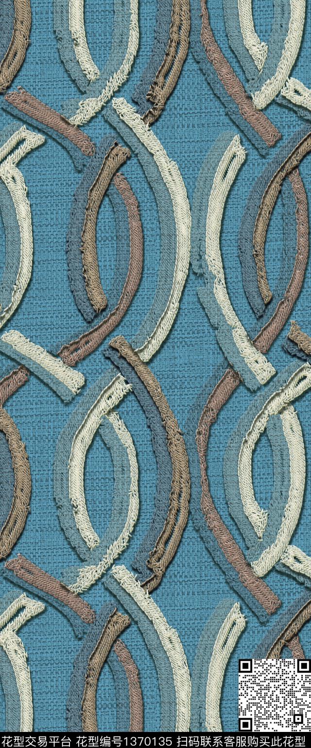 几何抽象布纹数码印花华亿平台下载（图片编号: 1370135） - 瓦栏（Walan）