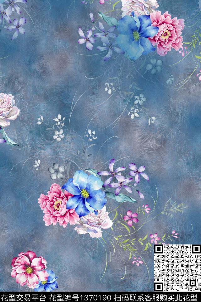 旗袍香云纱真丝数码印花华亿平台下载（图片编号: 1370190） - 瓦栏（Walan）