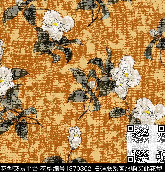 连衣裙女装花卉传统印花华亿平台下载（图片编号: 1370362） - 瓦栏（Walan）